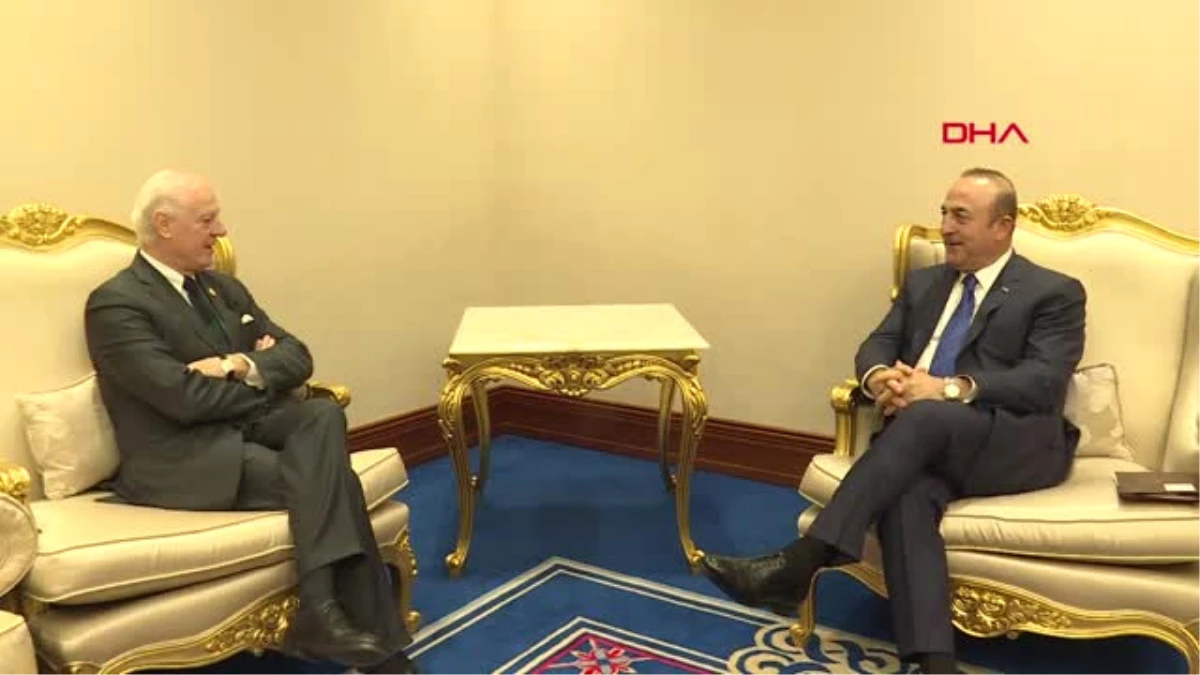 Dha Dış - Çavuşoğlu, BM Suriye Özel Temsilcisi Staffan de Mistura ile Görüştü