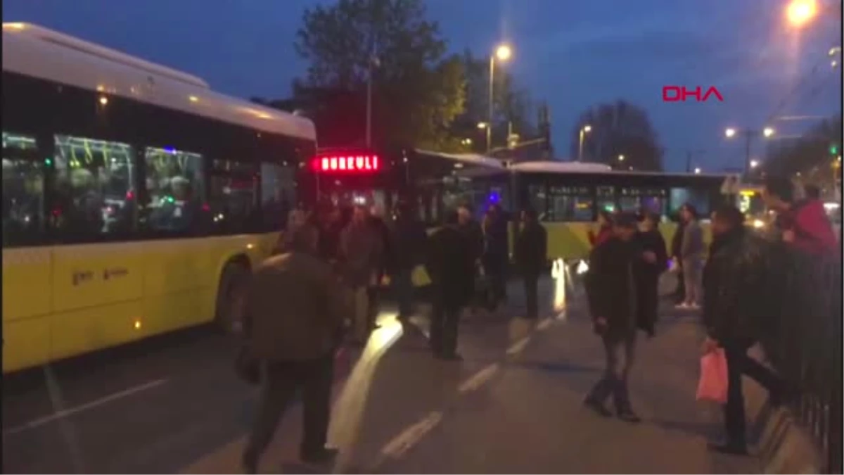 İstanbul- Tramvay Kazası Sonrası Ek Sefer Otobüsü Arızalandı