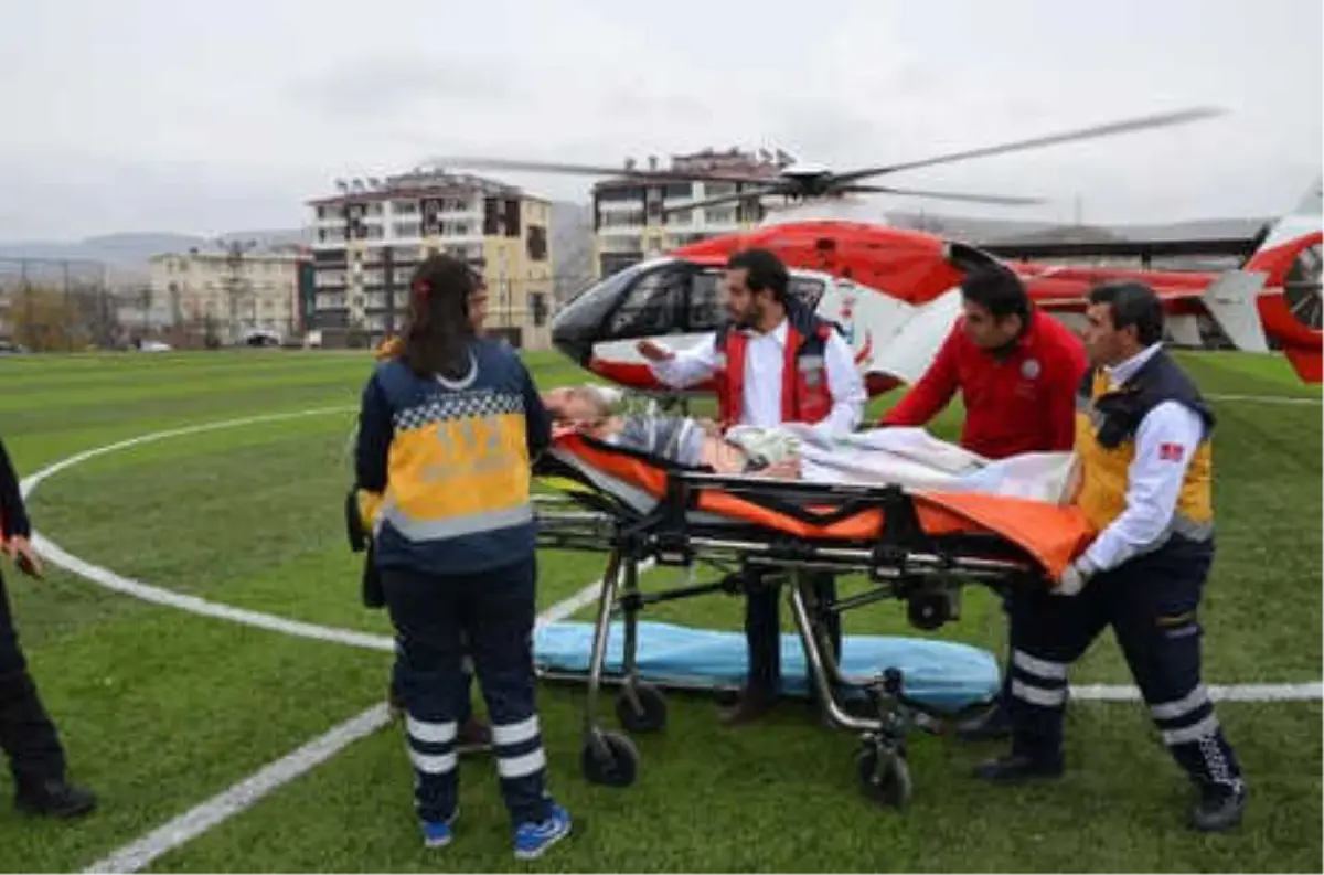 Sobadan Zehirlenen Çifte Ambulans Helikopterli Sevk