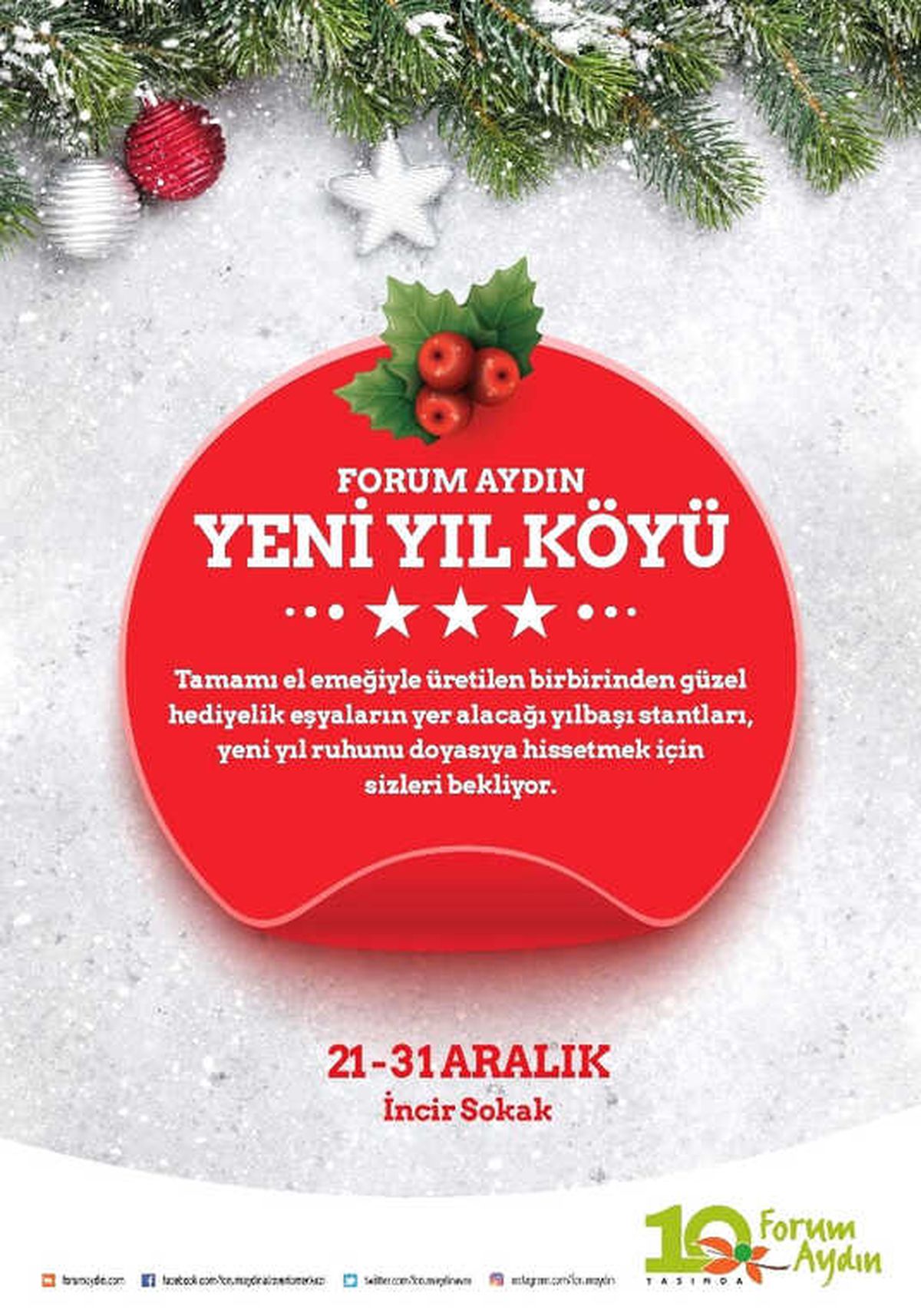 Forum Aydın \'Yenil Yıl Köyü\' Kuracak