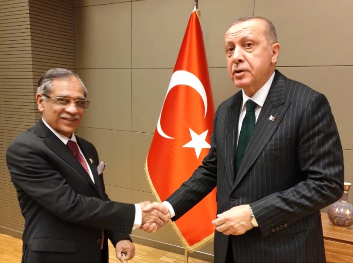 Pakistan\'ın Anayasa Mahkemesi Başkanı, Cumhurbaşkanı Erdoğan ve Mevkidaşı Zühtü Arslan\'ı Ziyaret Etti