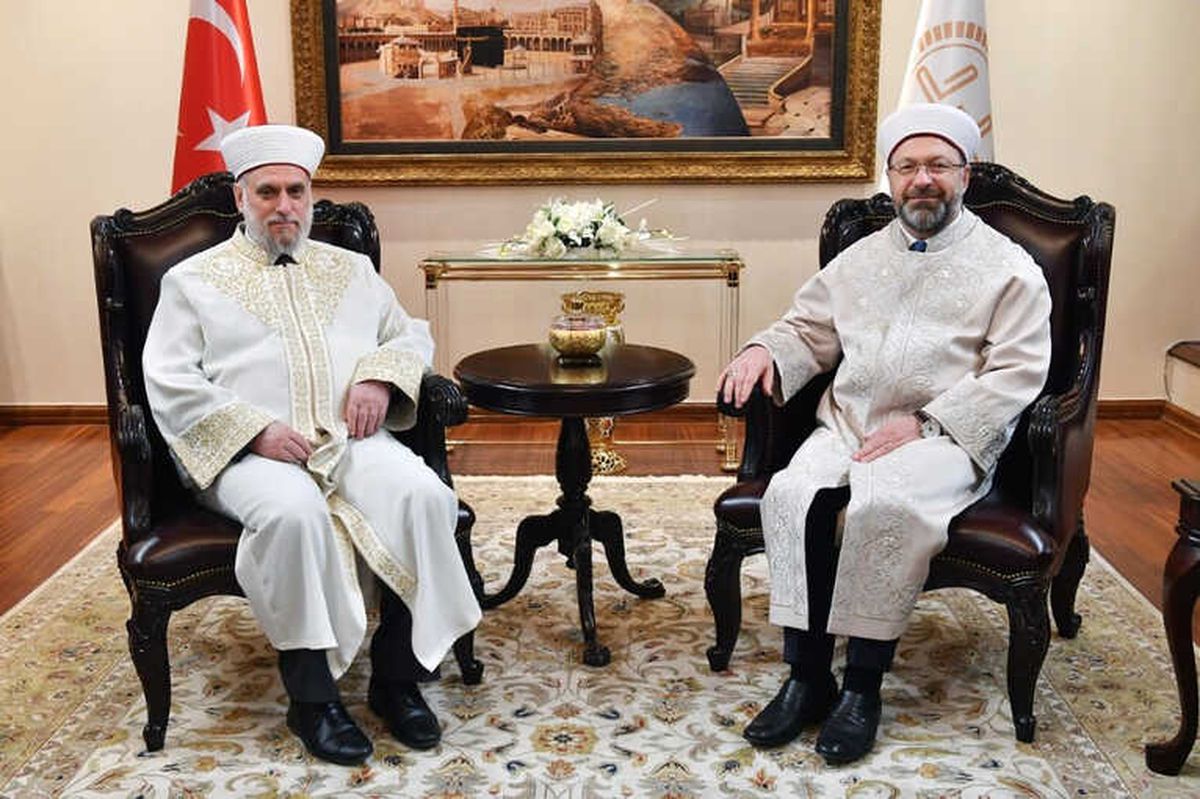 Diyanet İşleri Başkanı Erbaş, Bulgaristan Başmüftüsü\'nü Kabul Etti