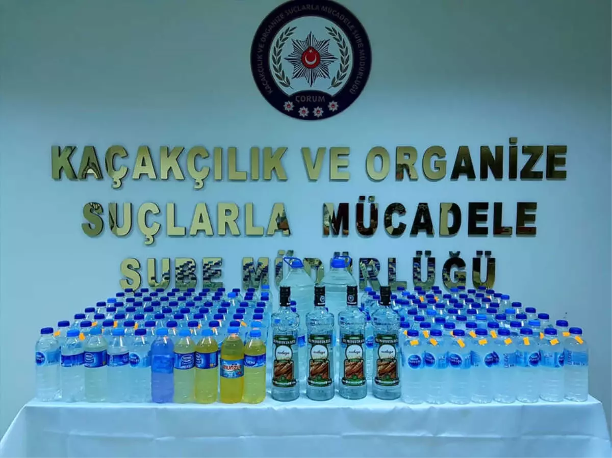 Çorum\'da Kaçak İçki Operasyonu