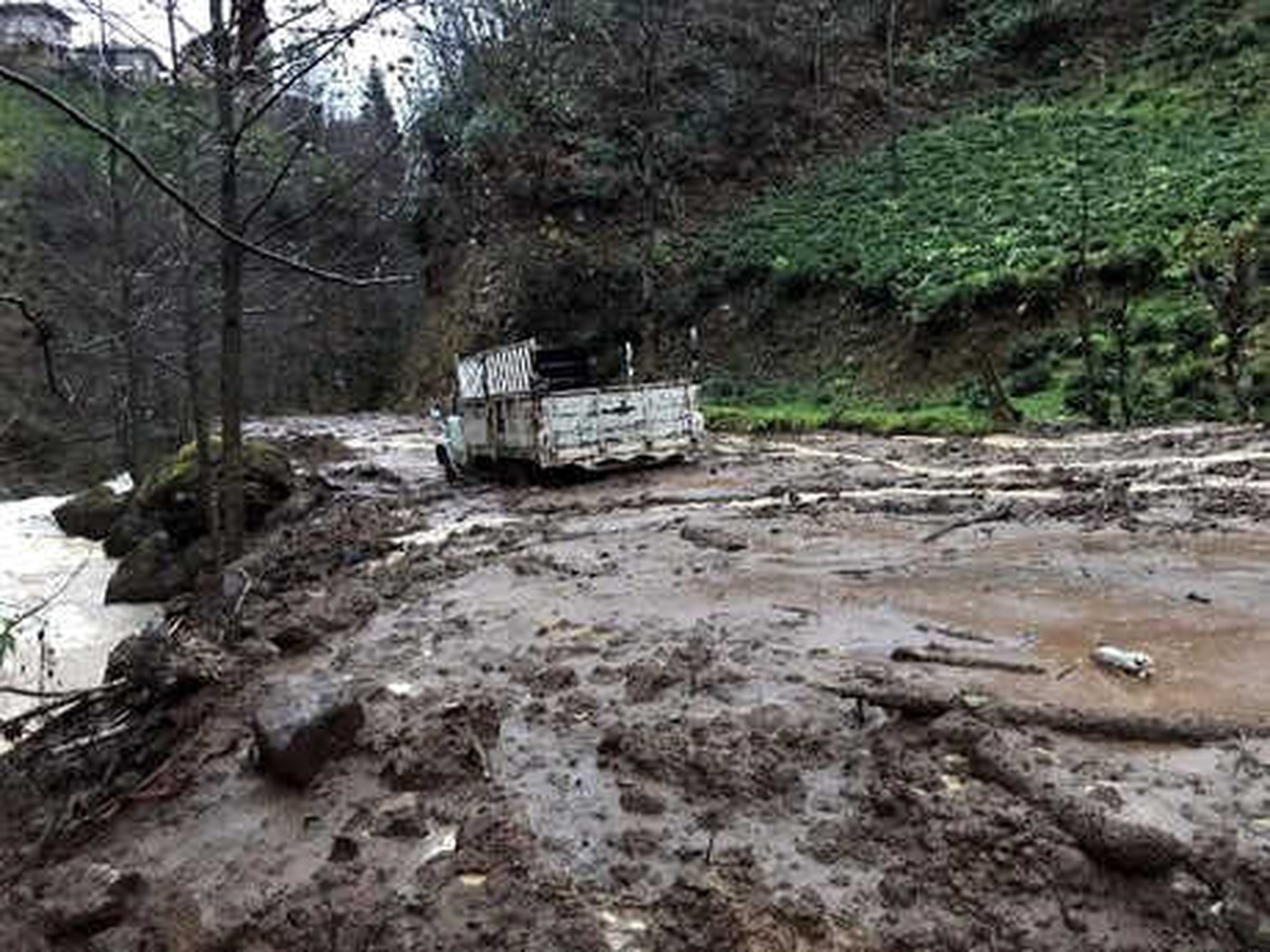 Rize\'de Sel ve Heyelan Hasar Tespiti Yapılıyor
