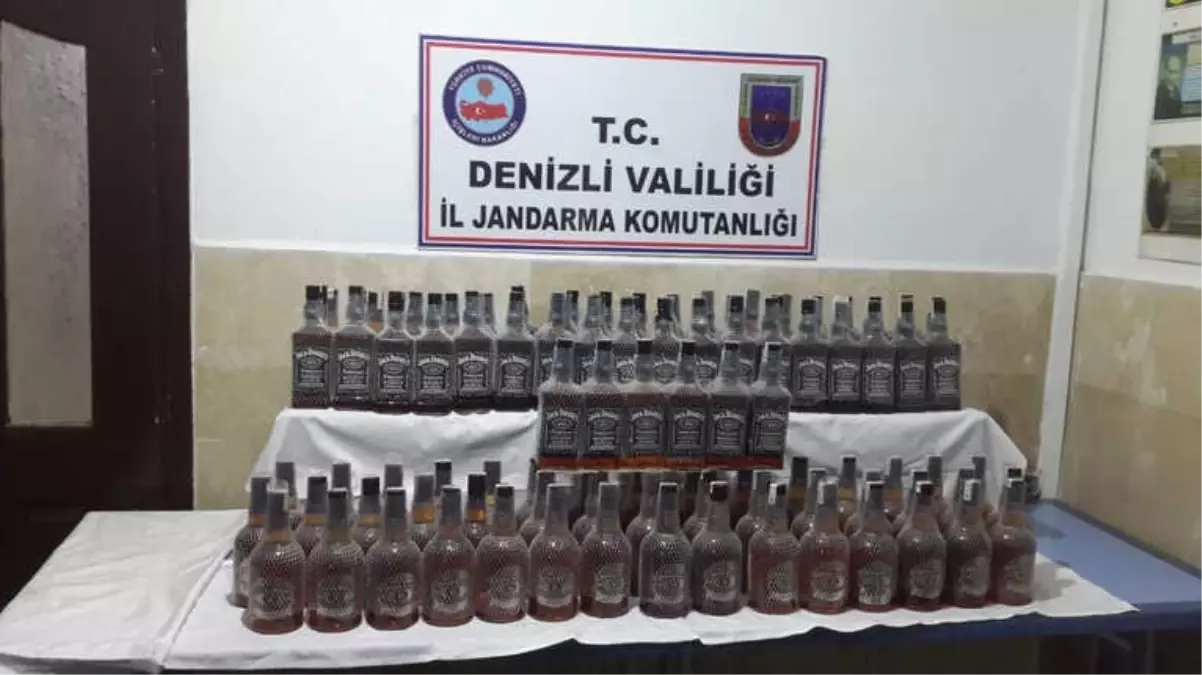 Denizli\'de 104 Litre Kaçak Viski Ele Geçirildi