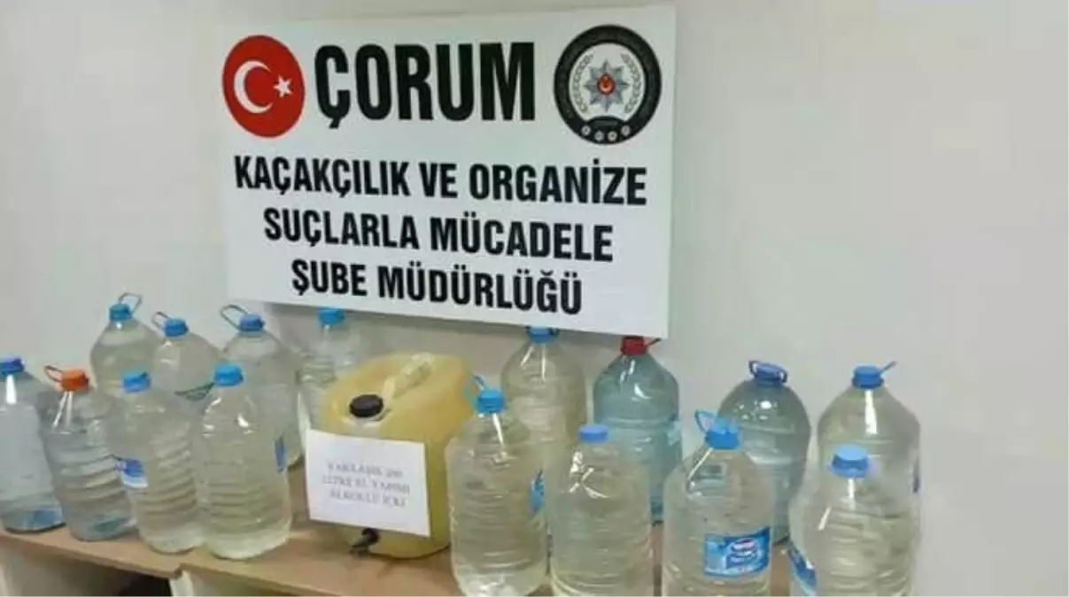 Çorum Polisinden Kaçak İçki Operasyonu