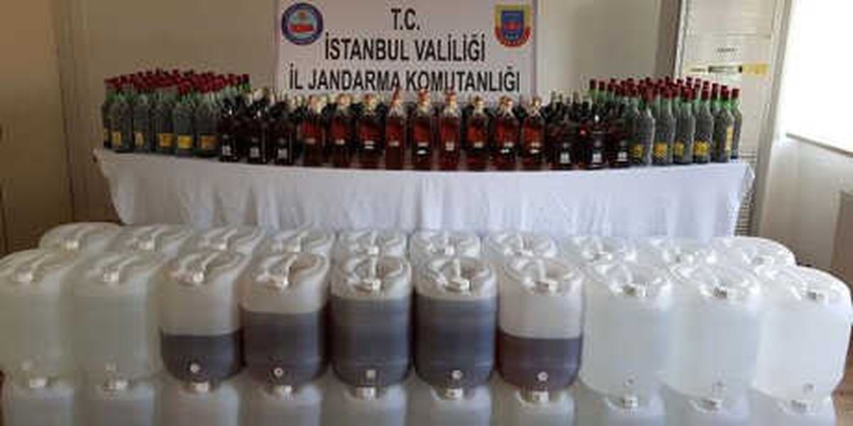 Evde Sahte İçki İmalatına Jandarma Baskını