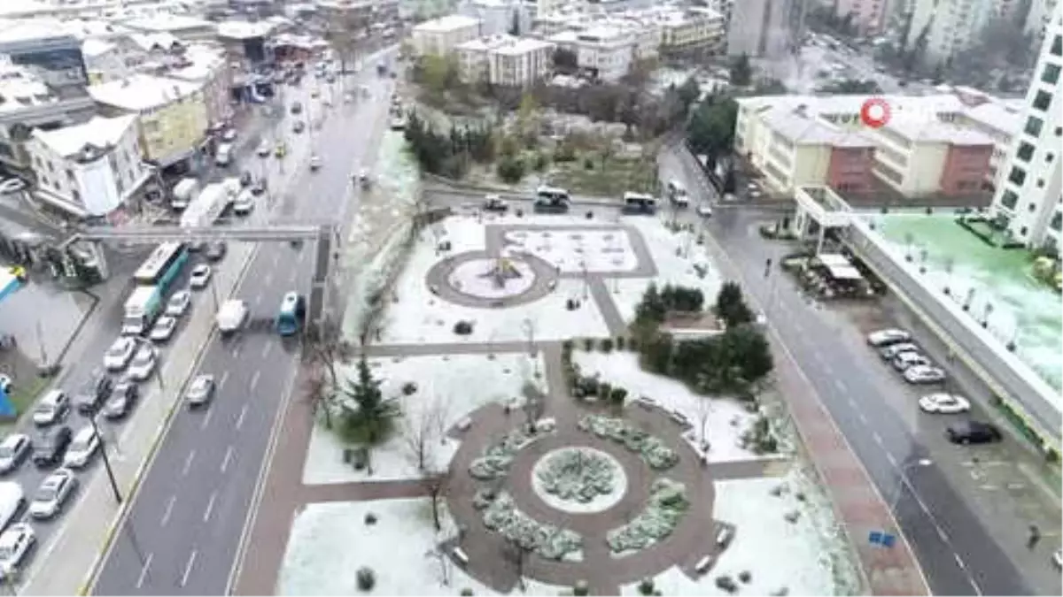 İstanbul\'u Kaplayan Beyaz Örtü Havadan Görüntülendi