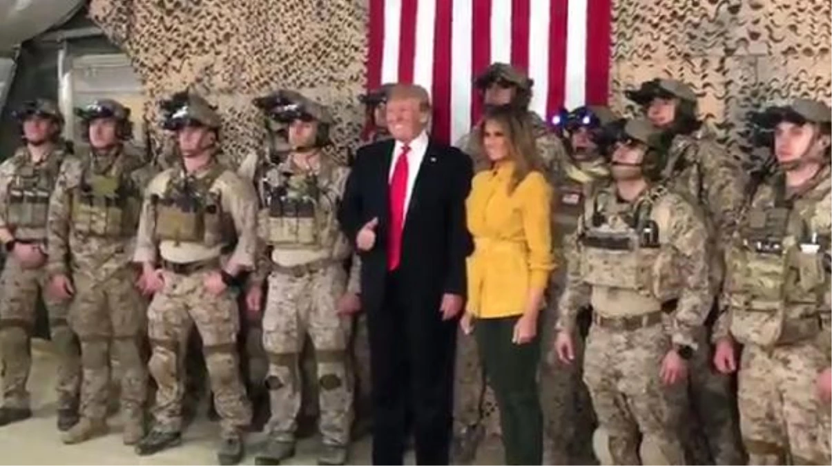 Trump, Irak\'taki Amerikan Ordu Birliklerini Ziyaret Etti