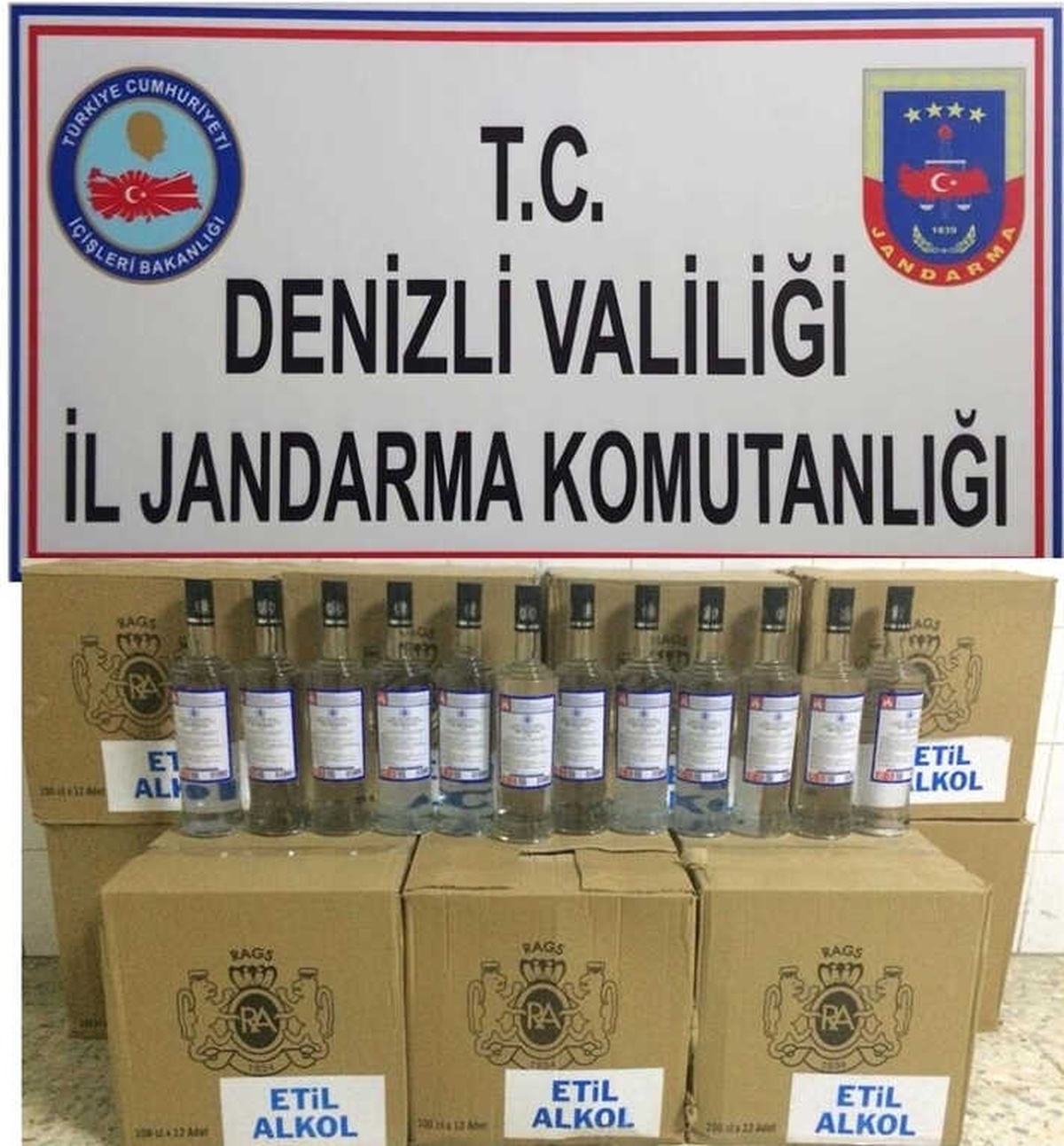 Jandarma 144 Litre Etil Alkol Ele Geçirdi