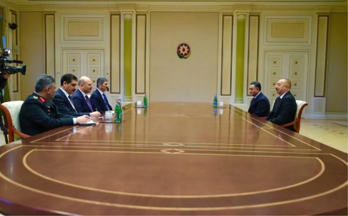 Azerbaycan Cumhurbaşkanı İlham Aliyev, İçişleri Bakanı Soylu\'yu Kabul Etti