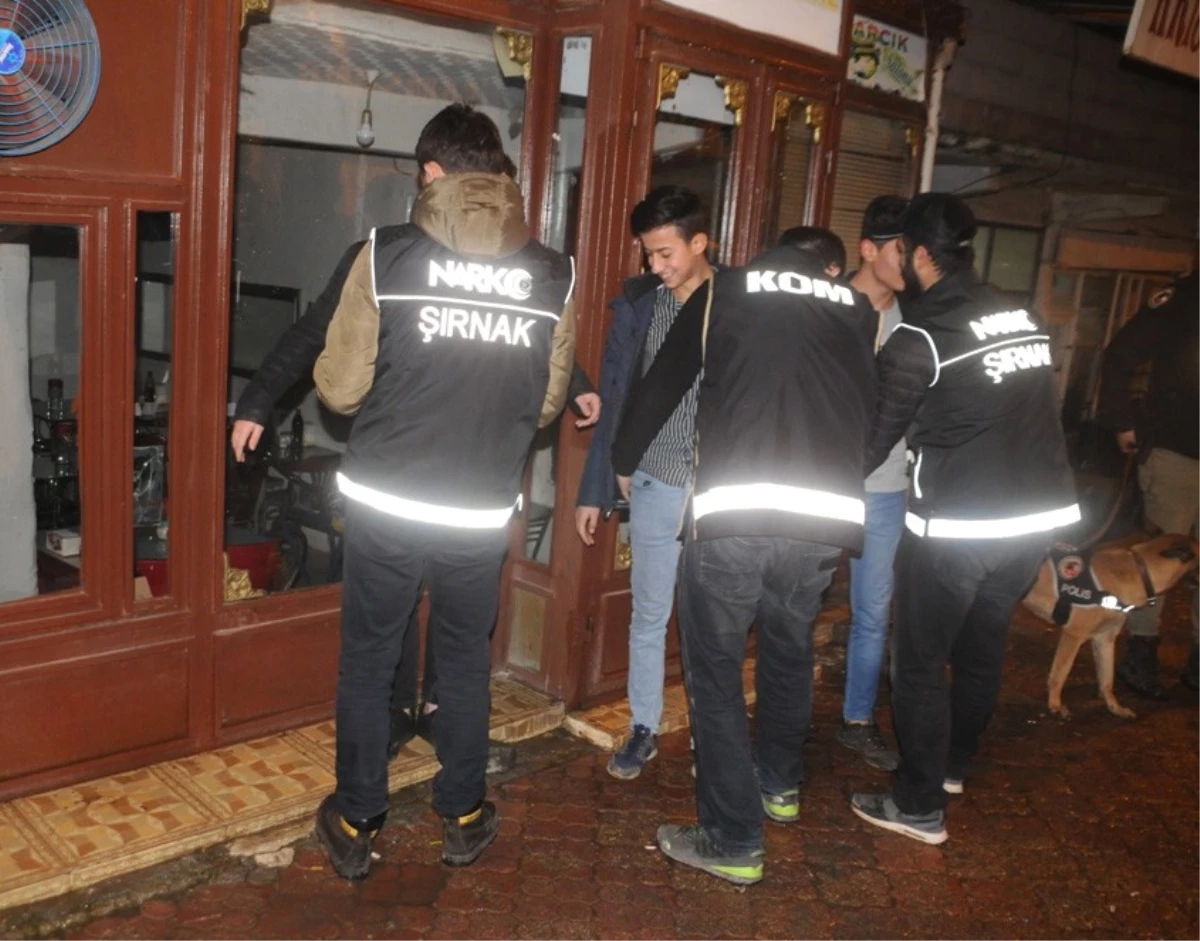 Cizre\'de Narkotik Polislerinin Uyuşturucu Denetimi Gece de Devam Etti