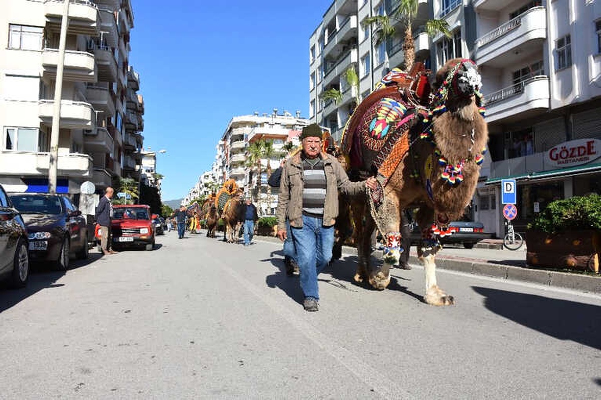 Kumluca Caddeleri Şampiyon Deveeri Ağırladı