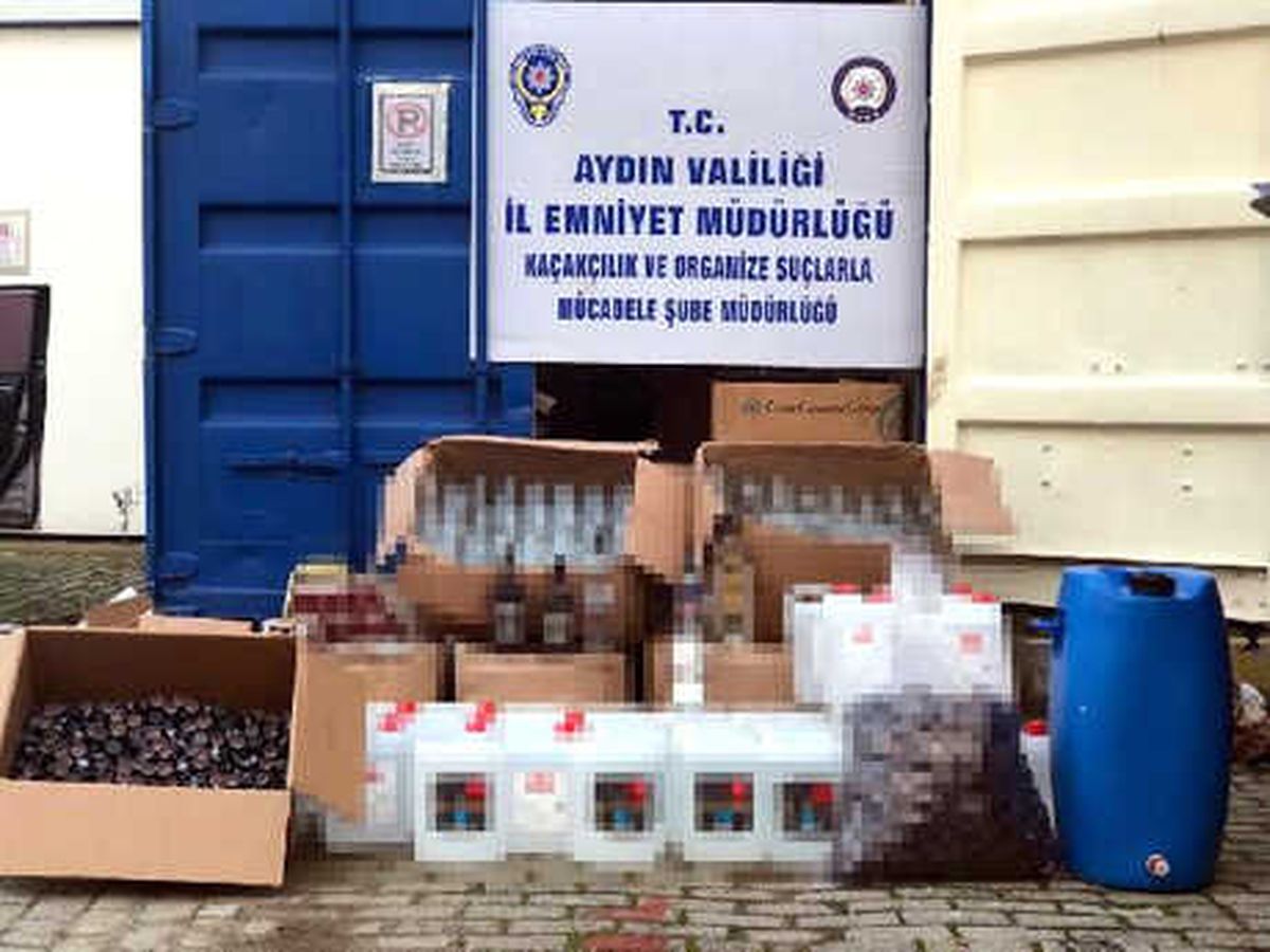 Aydın\'da Sahte ve Kaçak İçki Ele Geçirildi
