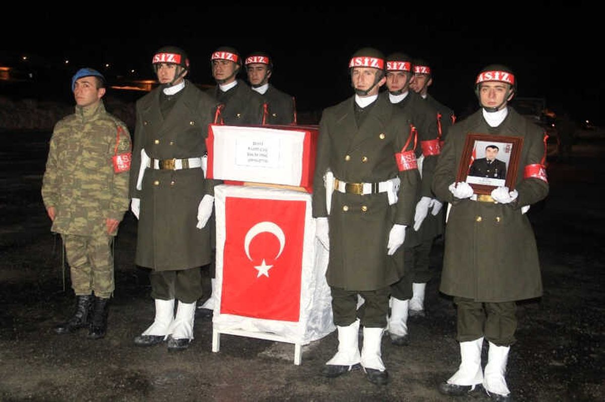 Çığ Altında Kalan Şehide Uğurlama