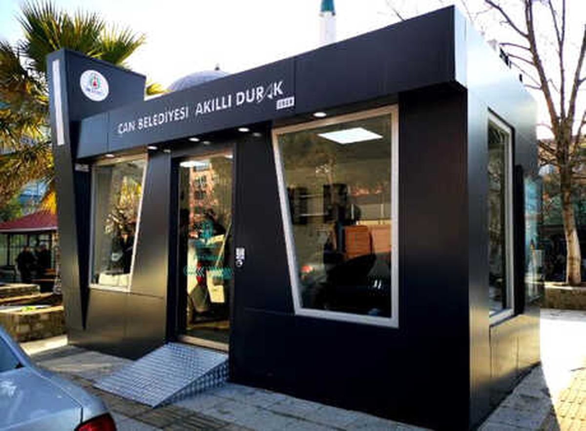 Çan\'da \'Akıllı Durak\' Hizmete Girdi
