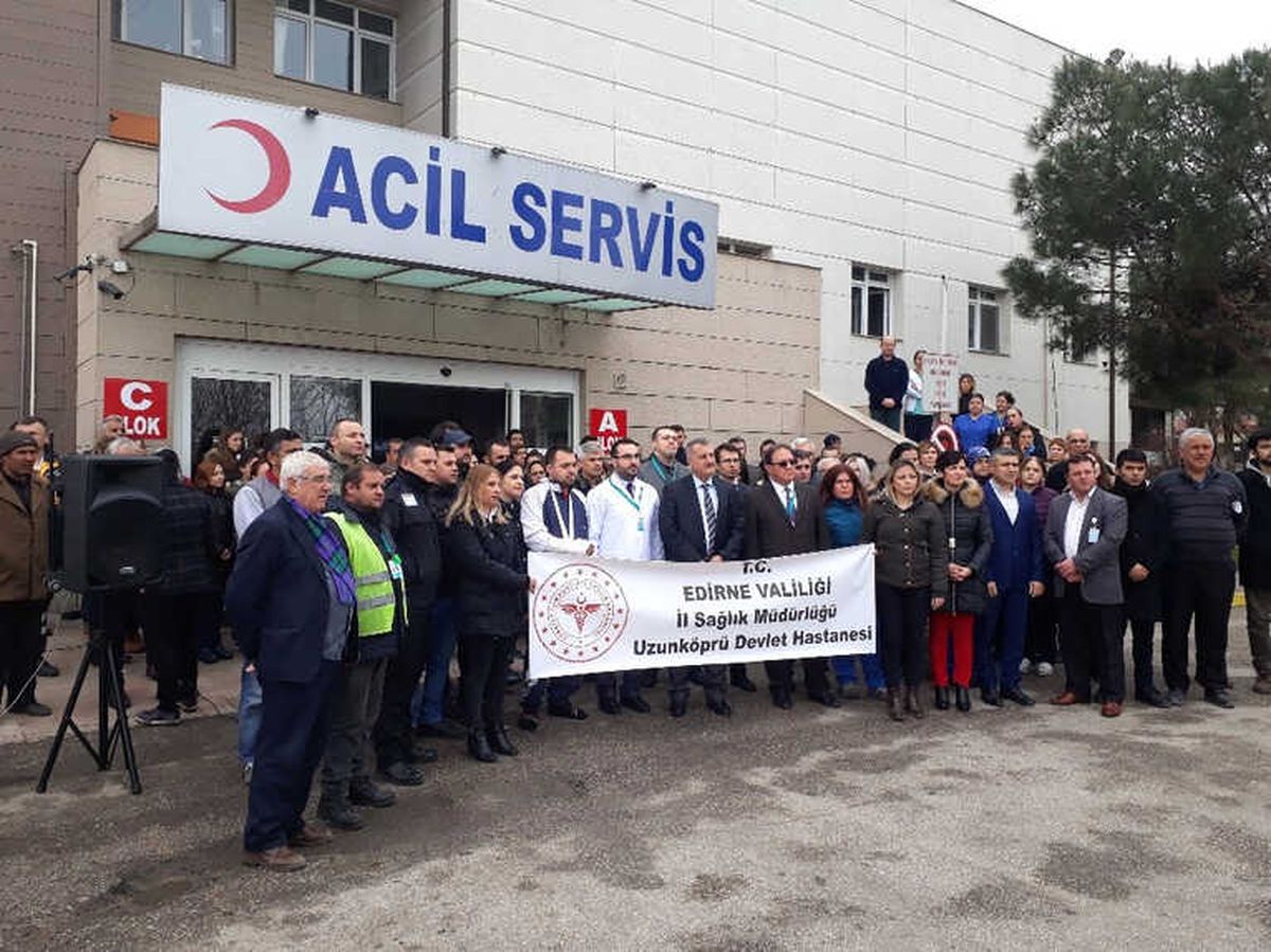 Edirne\'de Hemşire ve Güvenlik Görevlisine Şiddet