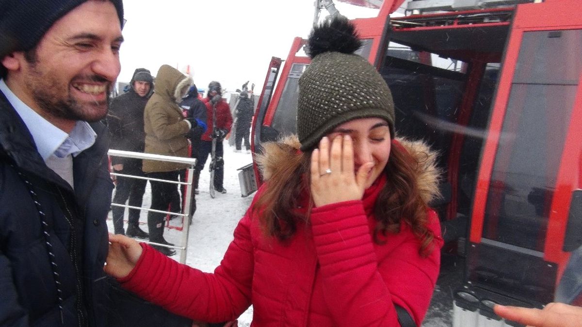 Aşklarını Erciyes\'te Ölümsüzleştirdiler