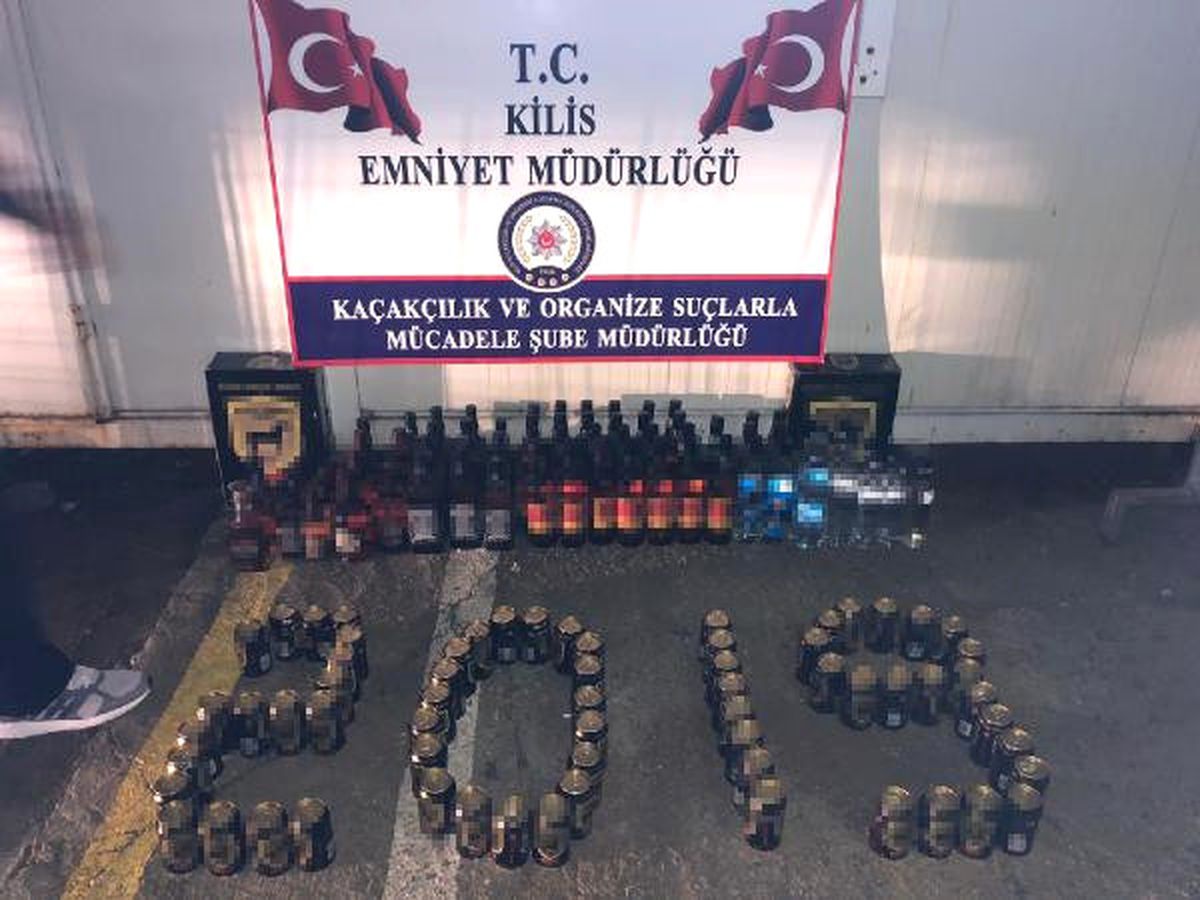 Kilis\'te Kaçak İçki Operasyonu