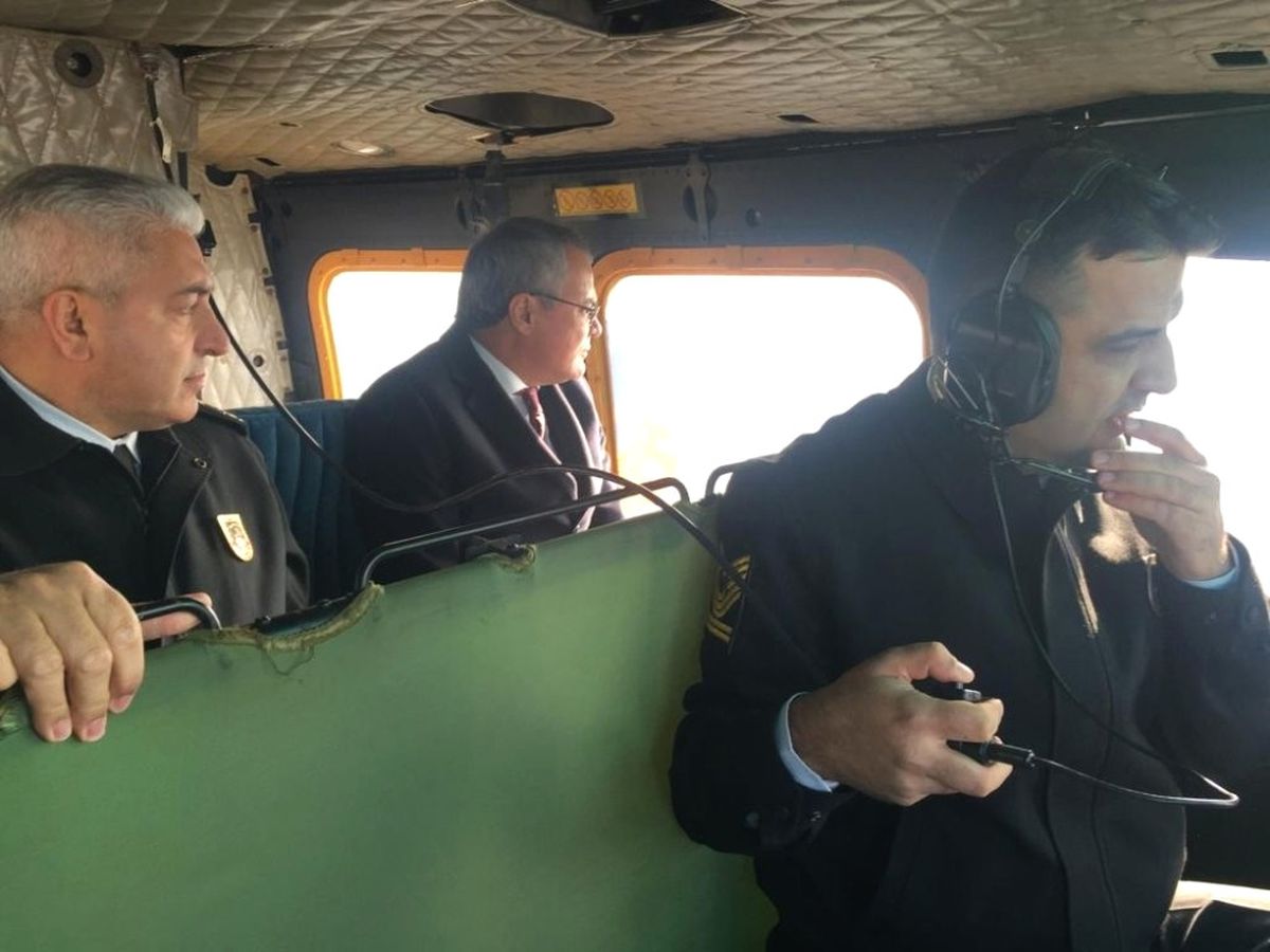 Vali Deniz Helikopterli Trafik Denetimine Katıldı