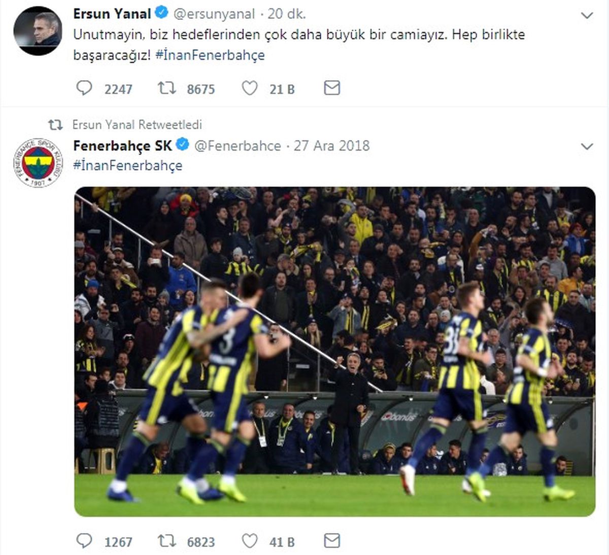 Ersun Yanal: "Hep Birlikte Başaracağız"