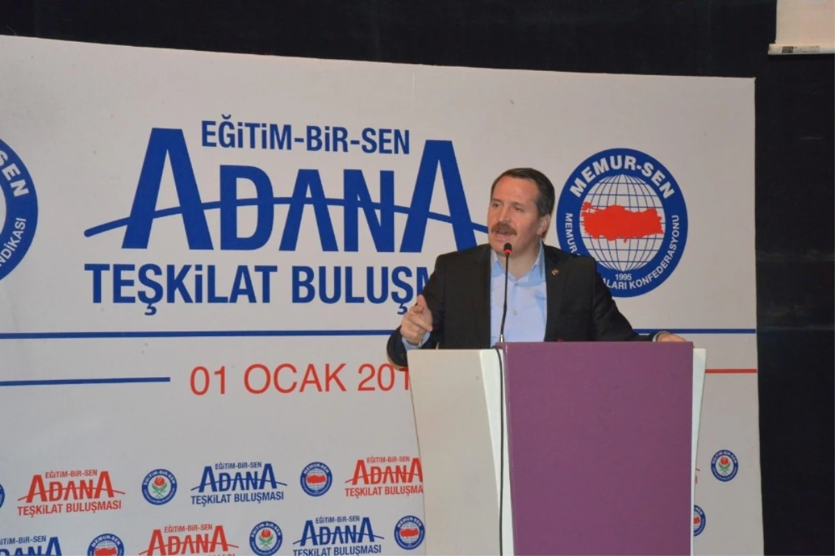Memur-Sen Genel Başkanı Yalçın Adana\'da Konuştu