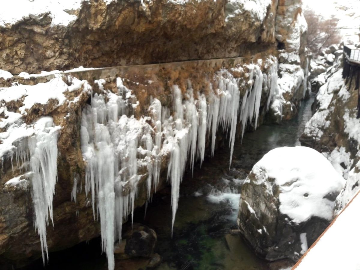 Şuğul Kanyonunda Buz Sarkıtları Oluştu