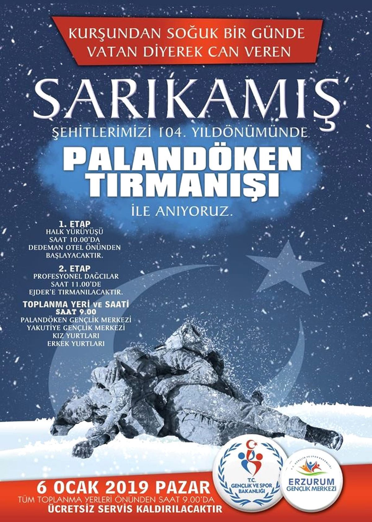7\'den 70\'e Sarıkamış Şehitleri İçin Yürüyecekler