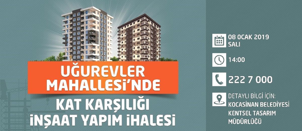 Kocasinan\'da Dönüşüm İçin İhale Vakti