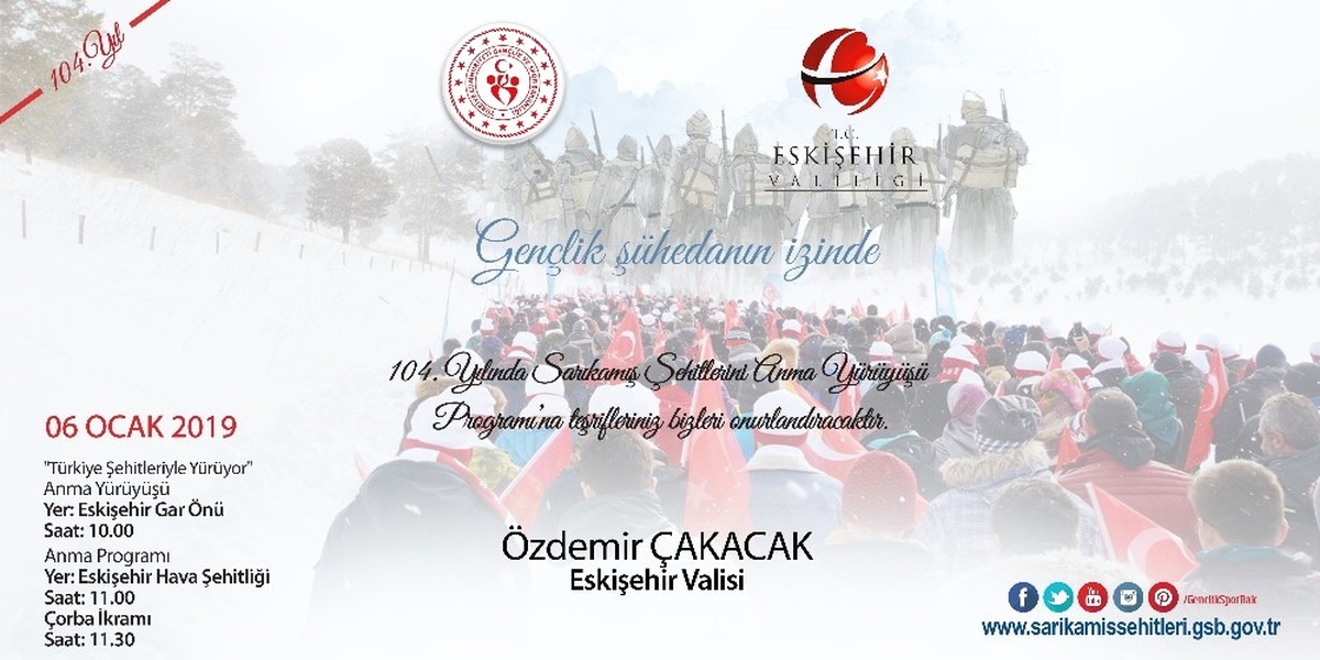 Eskişehir Sarıkamış Şehitleri İçin Yürüyecek