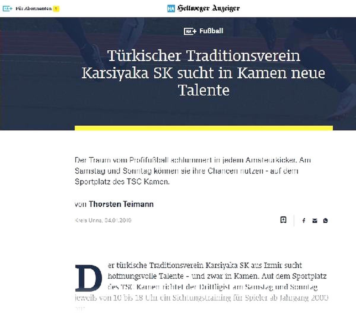 Karşıyaka Almanya\'da Haber Oldu