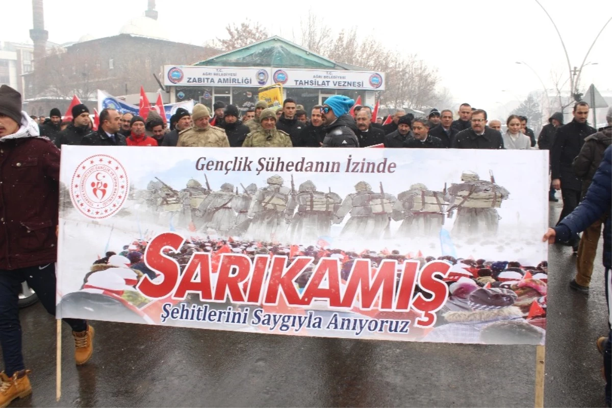 Ağrı\'da Sarıkamış Şehitleri Anma Yürüyüşü