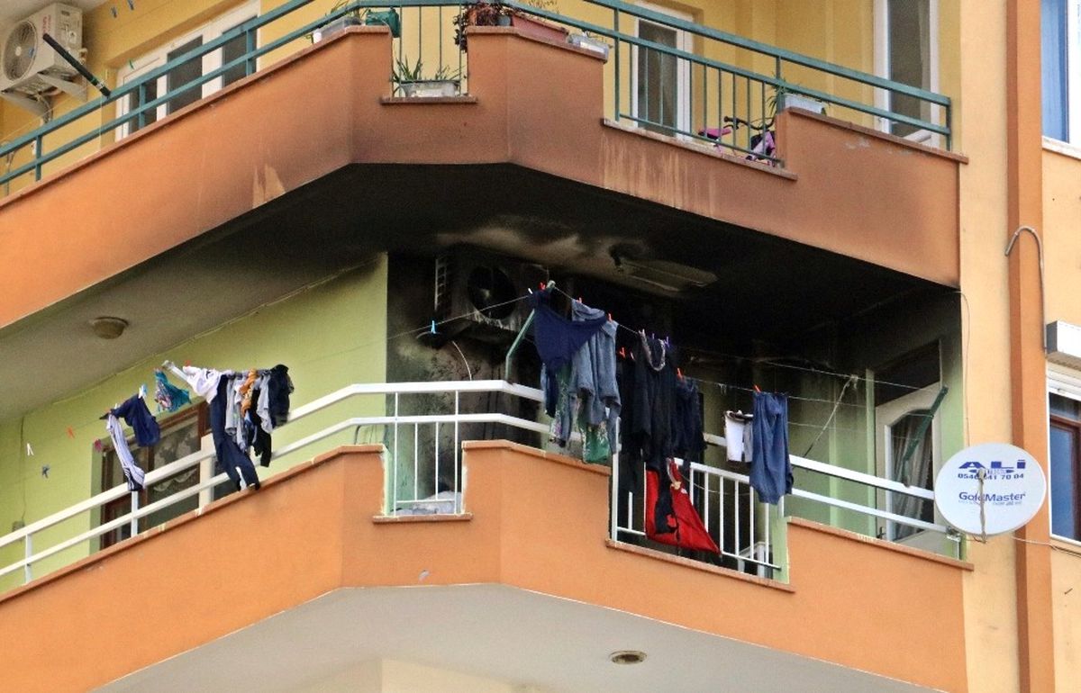 Balkonda Çıkan Yangın Korkuttu