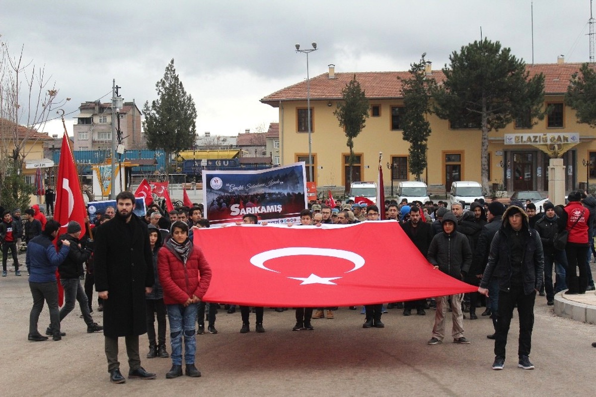 Elazığ\'da \'Sarıkamış Şehitlerine Saygı Yürüyüşü\'