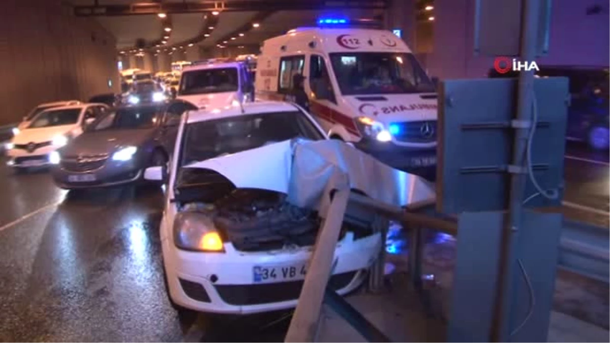 Çağlayan Tünelinde Meydana Gelen Kazada Bir Kişi Yaralandı