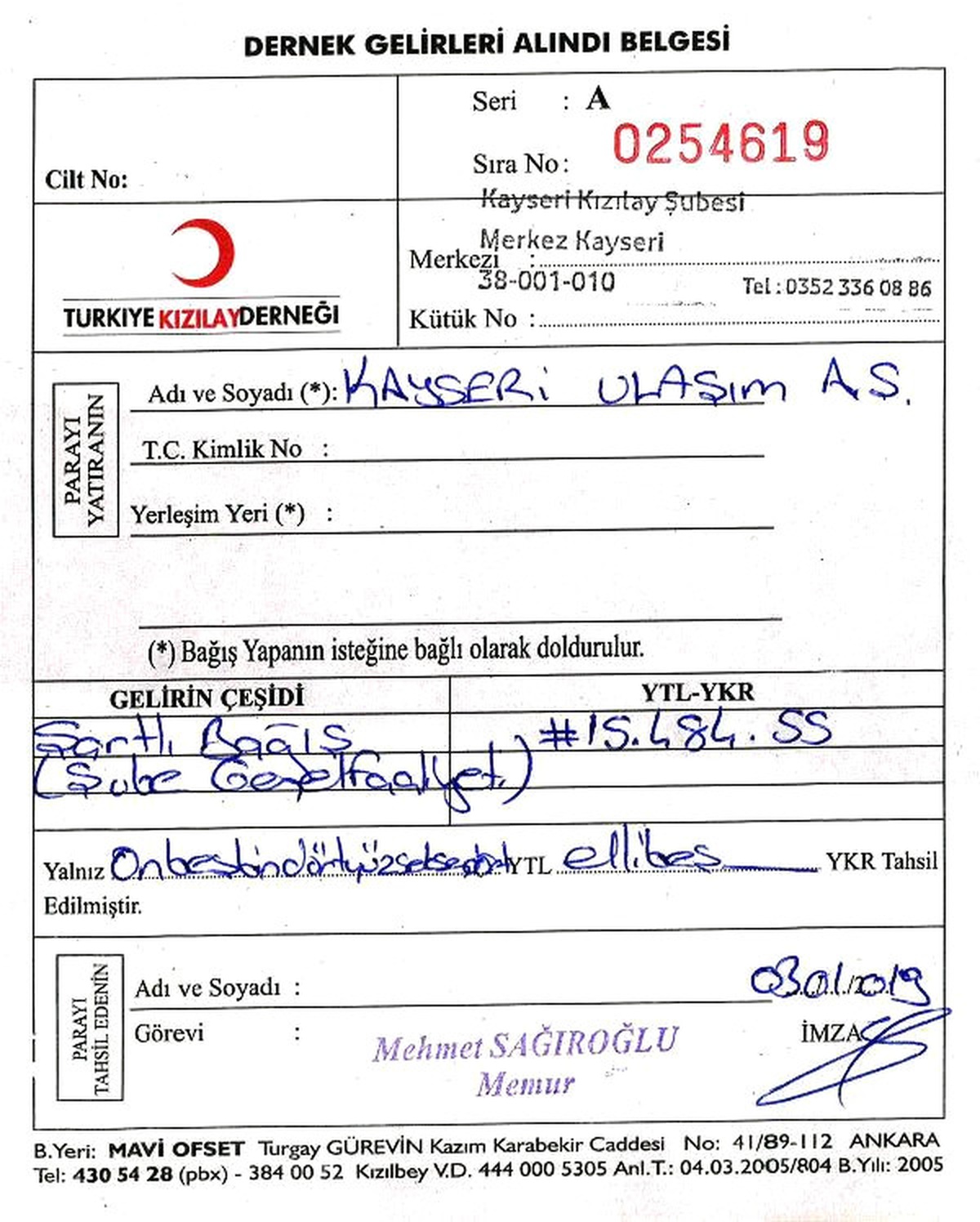 Unutulan Eşyalar Paraya Çevrildi, Kızılay\'a 15 Bin TL Bağışlandı