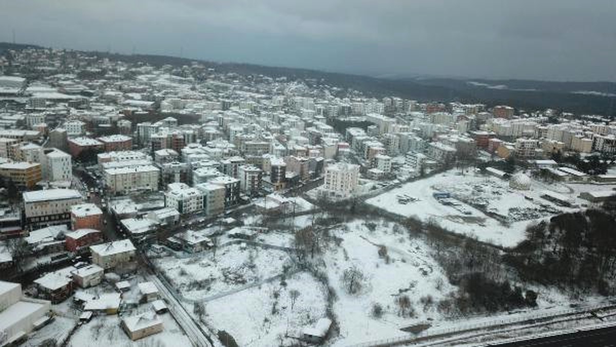 Beyaza Bürünen İstanbul\'un Anadou Yakası Havadan Fotoğraflandı