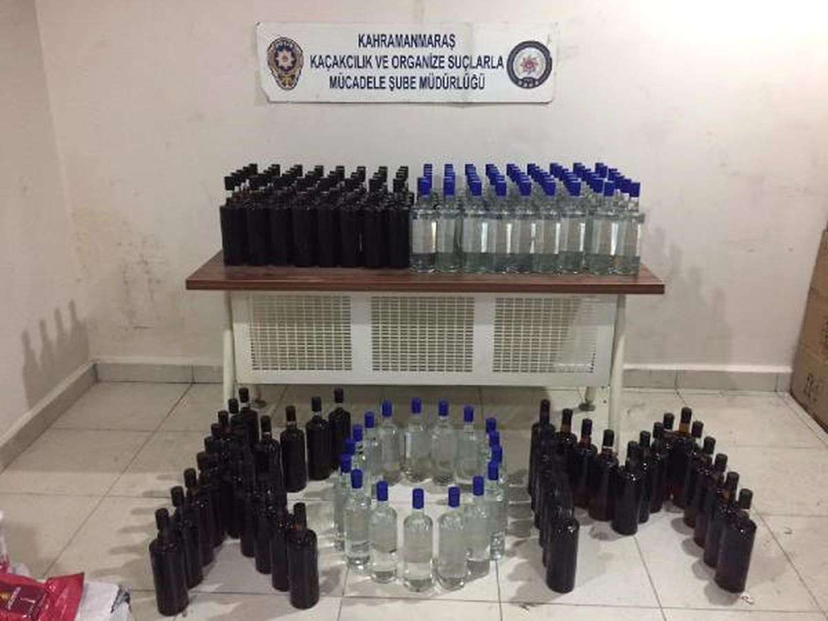 Kahramanmaraş\'ta Sahte İçki ve Kaçak Tütün Operasyonu: 2 Gözaltı