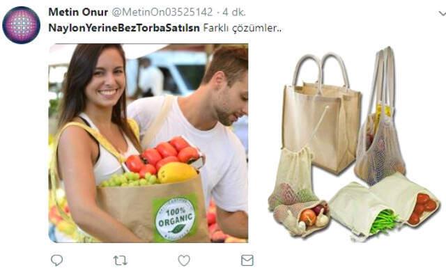 Sosyal Medya Kullanıcıları 'Naylon Yerine Bez Torba Satılsın' Kampanyası Başlattı