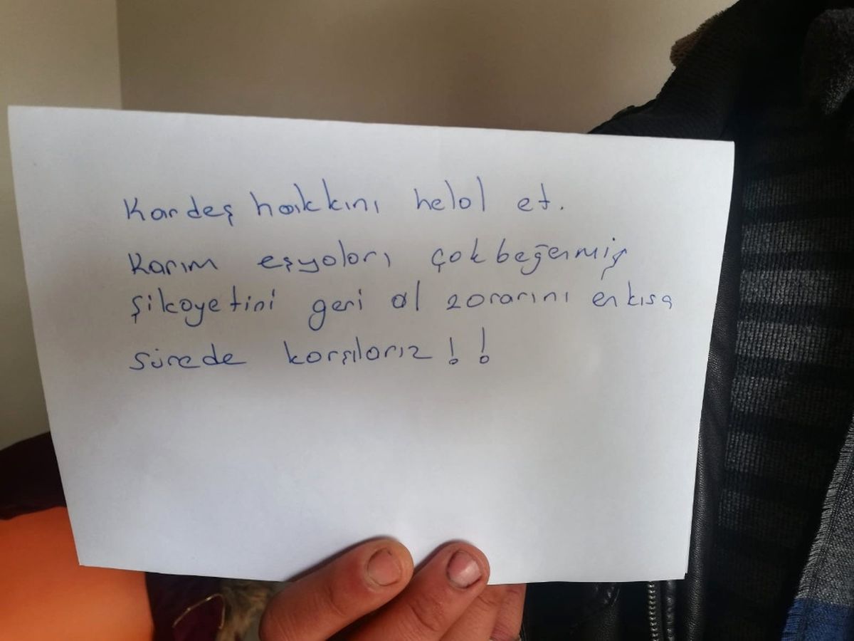 Hırsızdan Not: Karım Eşyaları Çok Beğendi