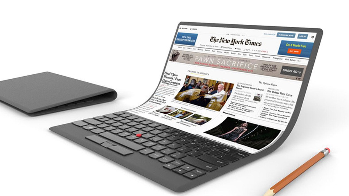 Lenovo, Fiziksel Klavyeye Sahip Bir Katlanabilir Ekran Patenti Aldı