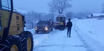 Kar Nedeniyle Ulaşılamayan Hastaya Yardım Eli