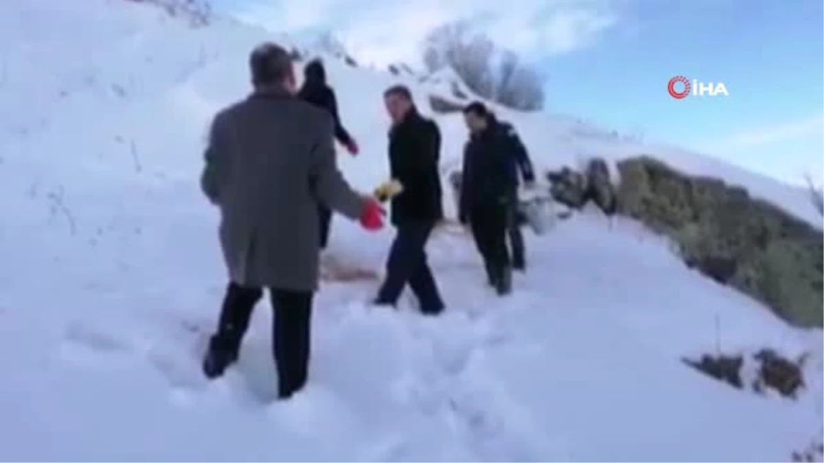 Kars\'ta Yaban Hayvanları İçin Doğaya Yem Bırakıldı