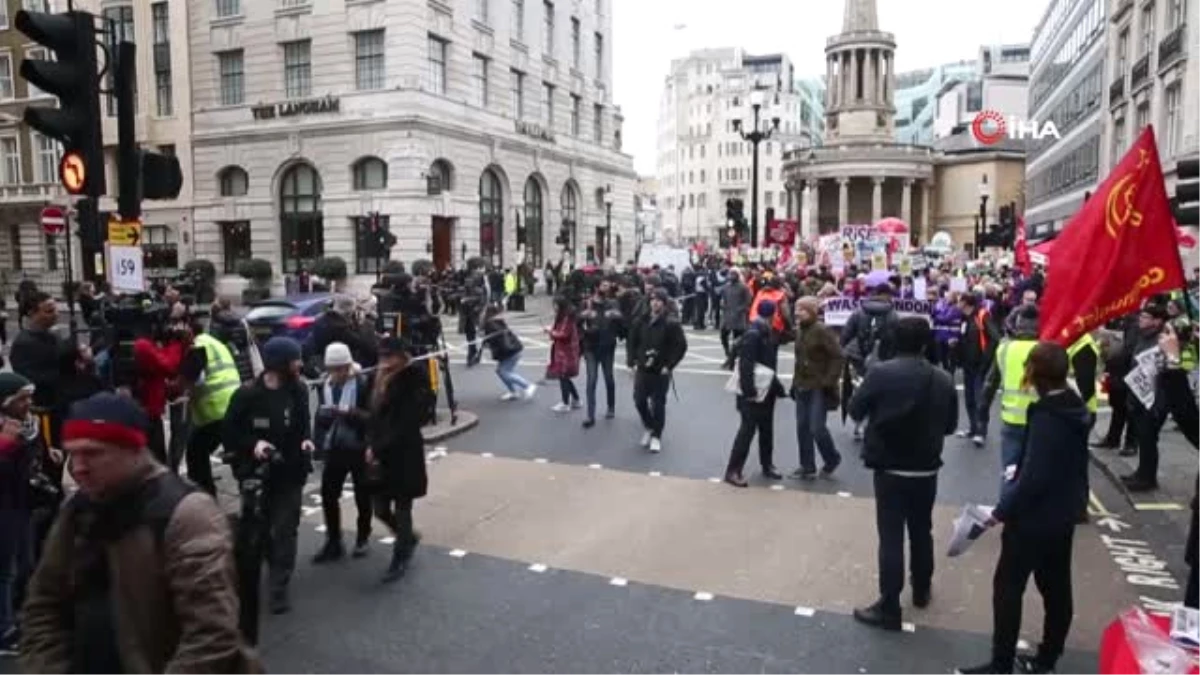 Sarı Yelekliler, Londra\'da Hükumeti İstifaya Çağırdı