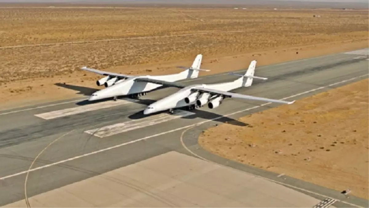 Uzay Roketlerini Taşıyacak Devasa Uçağın Son Testleri Yapılıyor