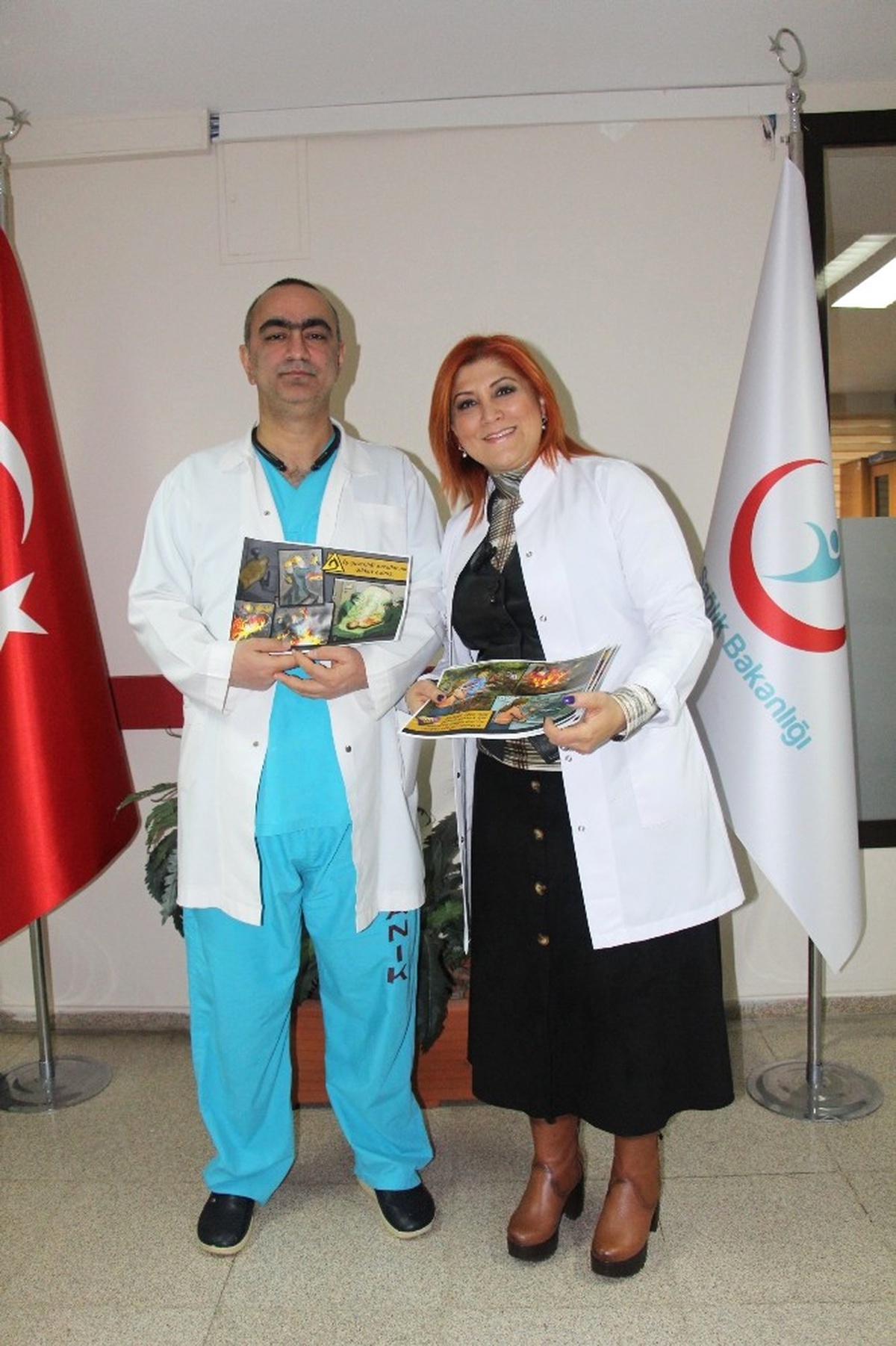 Yanmanın Önüne Geçmek İçin Karikatür Hazırladılar
