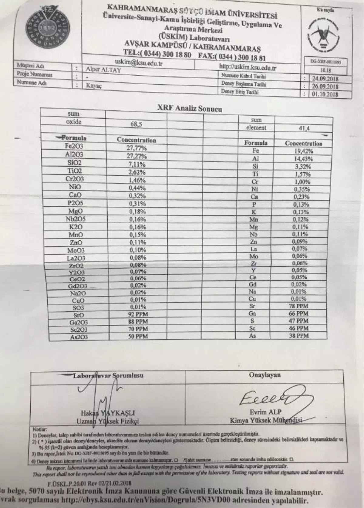 Sütçü İmam Üniversitesi\'nden \'Element\' Açıklaması