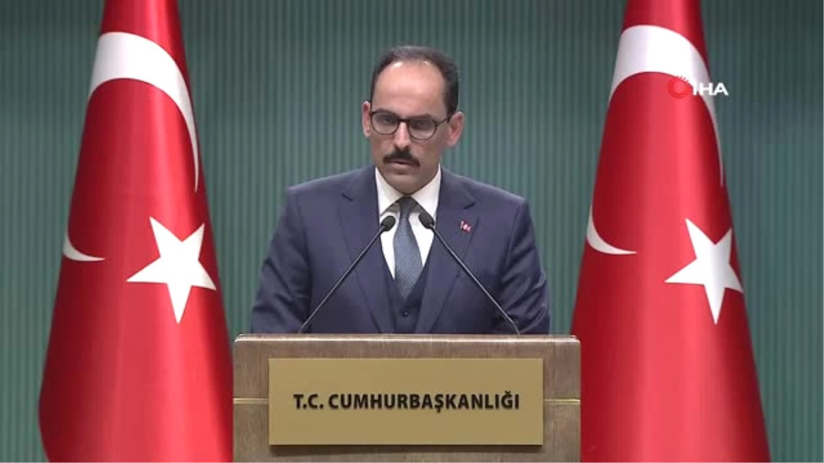 Sözcü Kalın: "Abd\'nin Pyd-Ypg Terör Örgütü ile İlişkisini Kesme Zamanı Çoktan Gelmiştir"