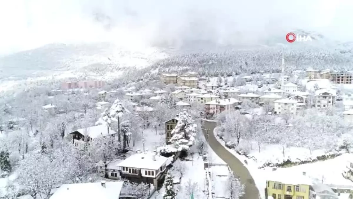 Beyaz Gelinliğini Giyen Safranbolu Konakları Havadan Görüntülendi