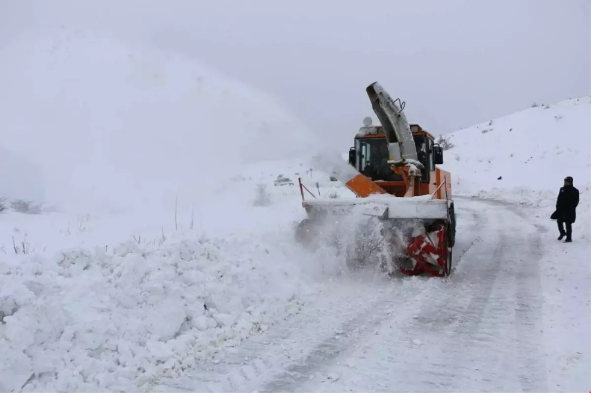 Elazığ\'ın 6 İlçesinde Kar 77 Köy Yolunu Kapattı